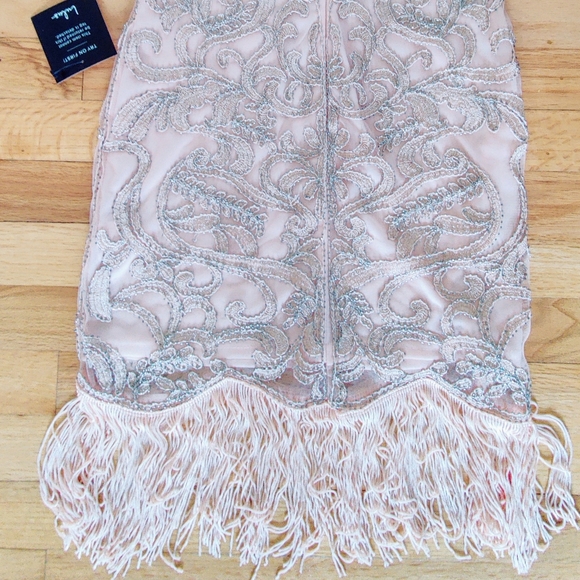 NWT Lulu's Beaded Blush Formal Dress Size XS - Picture 7 of 7